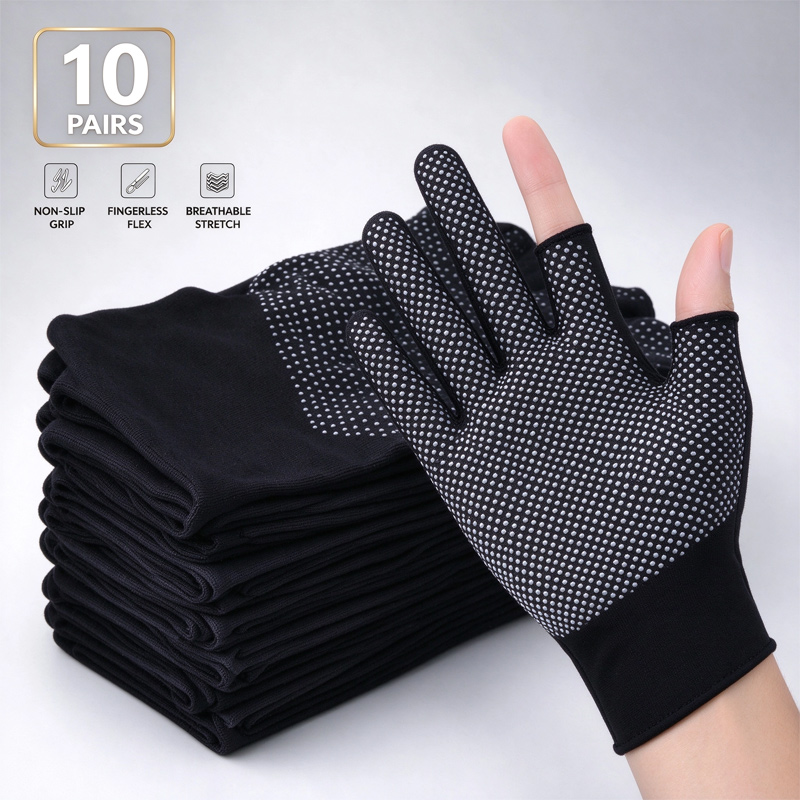 Fishing Gloves - 1~10켤레, 터치스크린 기능이 있는 나일론 소재의
