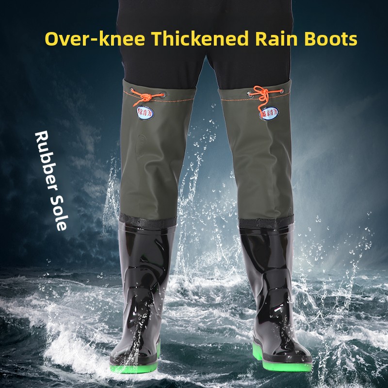 두꺼운 오버니 레인부츠 남성용 하이튜브 웨이딩 슈즈 낚 - Fishing Rain Suit 리뷰 및 가격