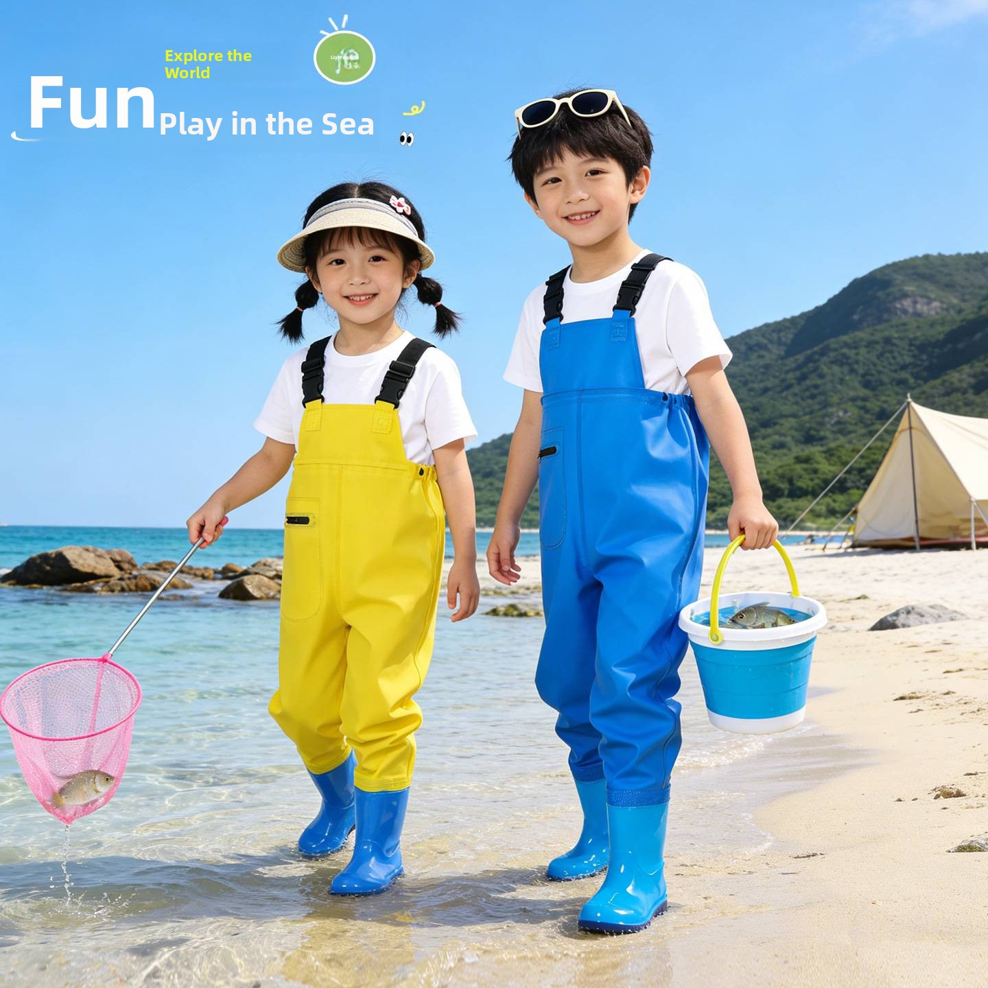 어린이용 방수 웨이딩 팬츠 바다 낚시복 유치원 남아 여 - Fishing Pants Waterproof 리뷰 및 가격