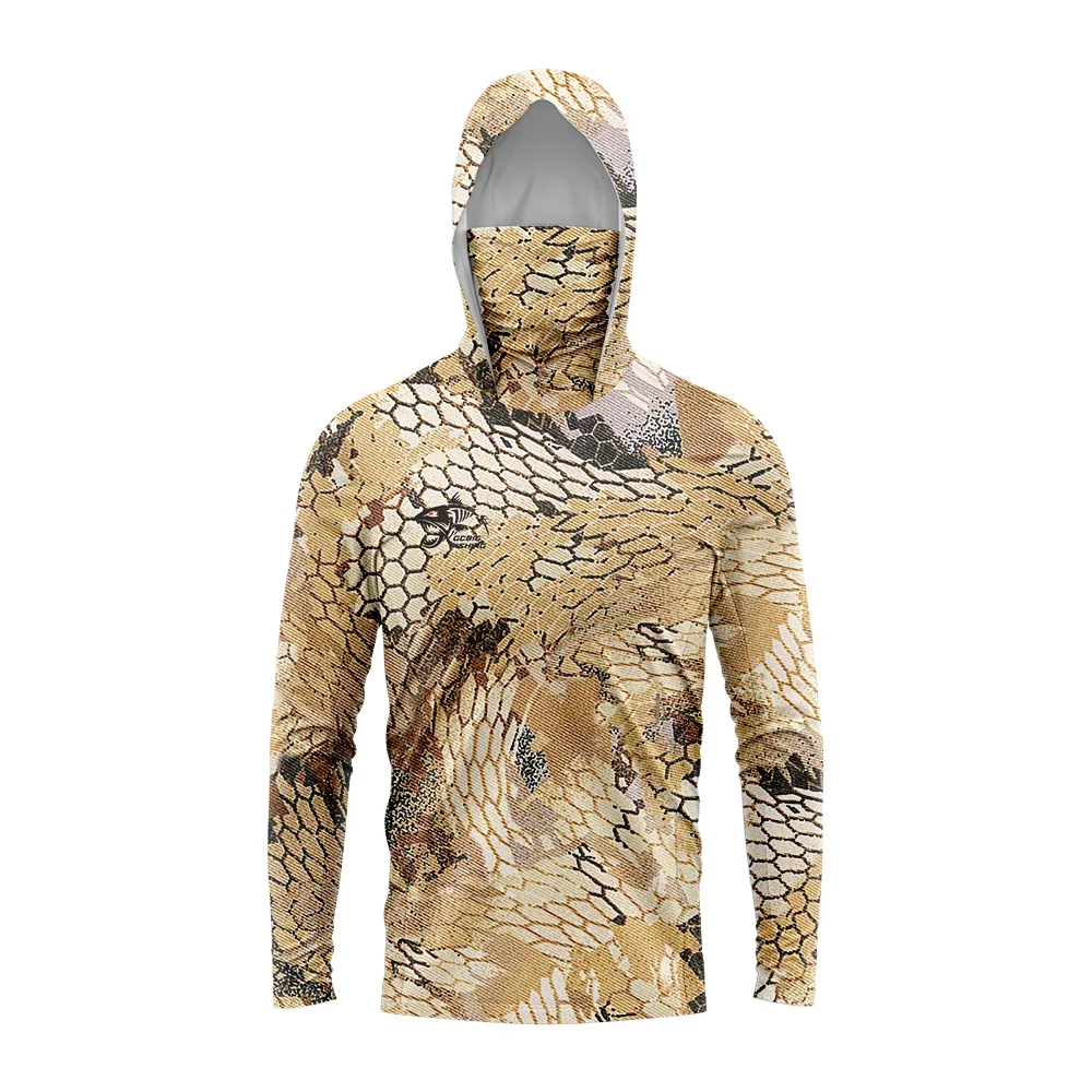 남성용 뱀 무늬 위장 패턴 3D 낚시 셔츠, 후드형 긴 - Fishing Shirt Uv Protection 리뷰 및 가격